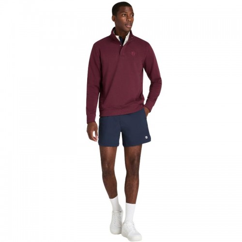 Wilson Tennis Club Sweat-shirt demi-zip Royal Garnet Wilson Tennis Club Sweat-shirt demi-zip Royal Garnet
