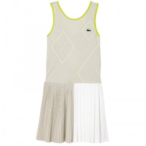 Robe Lacoste Ultra Dry Gris Blanc Jaune Robe Lacoste Ultra Dry Gris Blanc Jaune