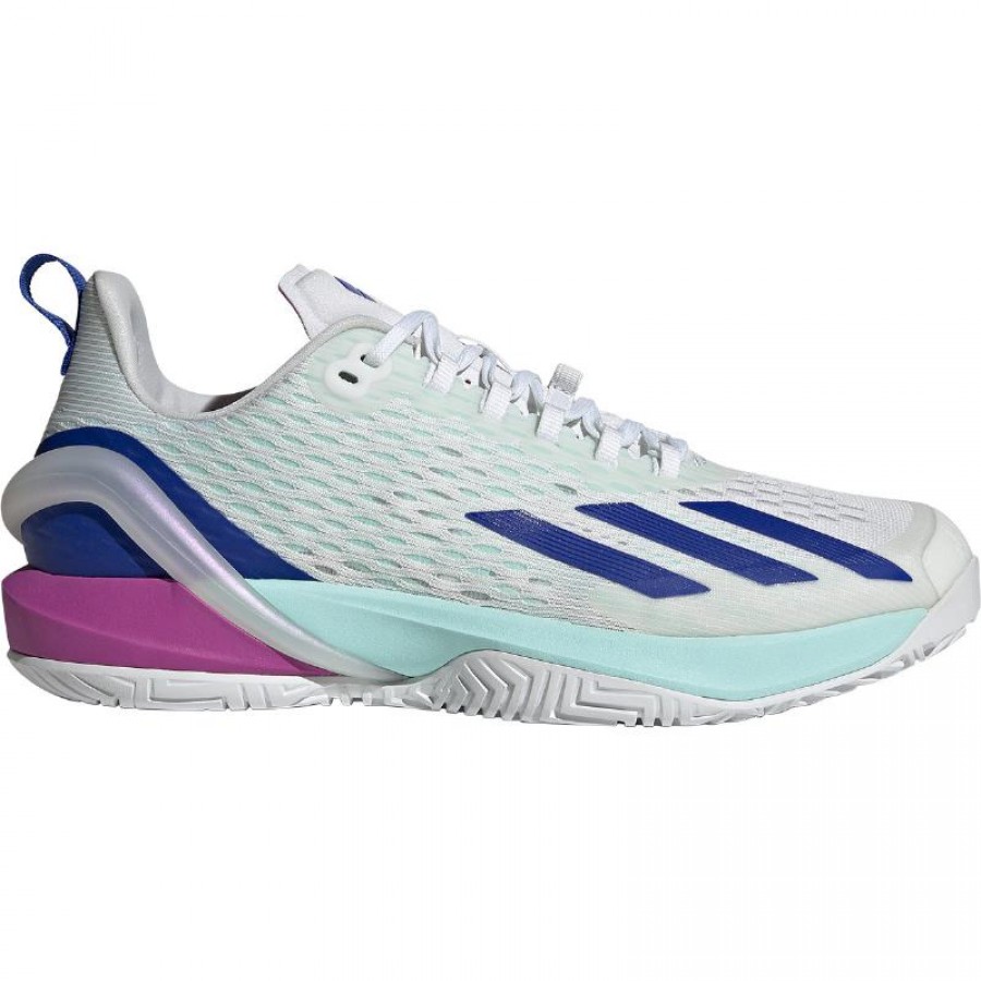 Adidas Adizero Cybersonic Blanc Bleu Aqua Sneakers  Offre - Pas cher