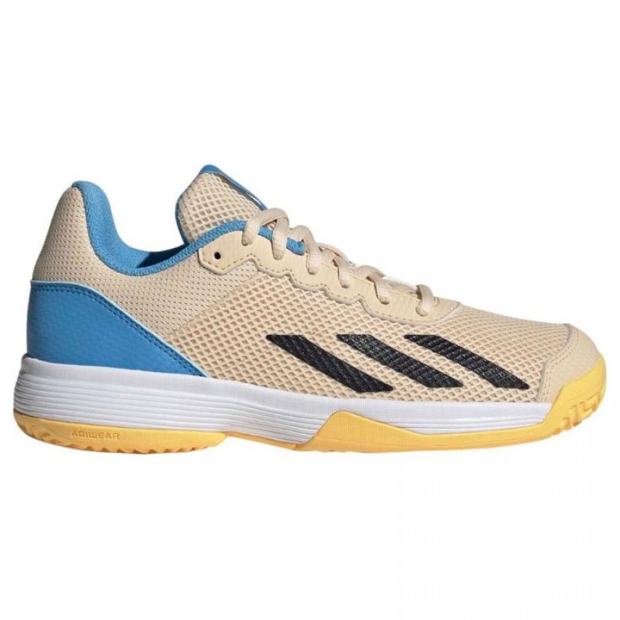 Chaussures Adidas Courtflash Orange Noir Bleu Junior