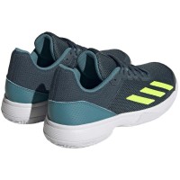 Zapatillas Adidas Courtflash Verde Artic Blanco Fluor Junior