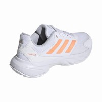 Zapatillas Adidas CourtJam Control 3 Blanco Naranja Mujer