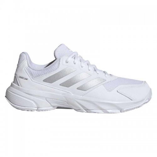 Sneakers femminili Adidas CourtJam Control 3 Argento Bianco