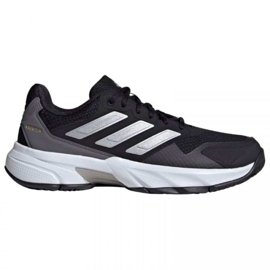 Zapatillas Adidas CourtJam Control 3 Negro Plata Gris Mujer  Oferta + Barato