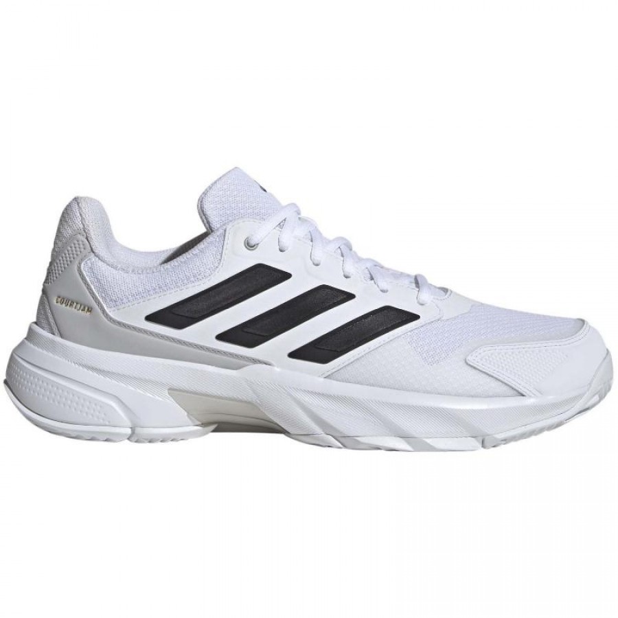 Adidas CourtJam Control Blanc Noir Gris Chaussures