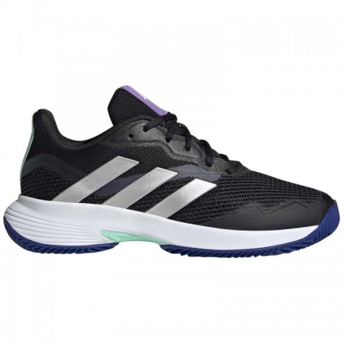 Adidas CourtJam Control Sneakers Donna Nucleo Argento Nero Adidas CourtJam Control Sneakers Donna Nucleo Argento Nero