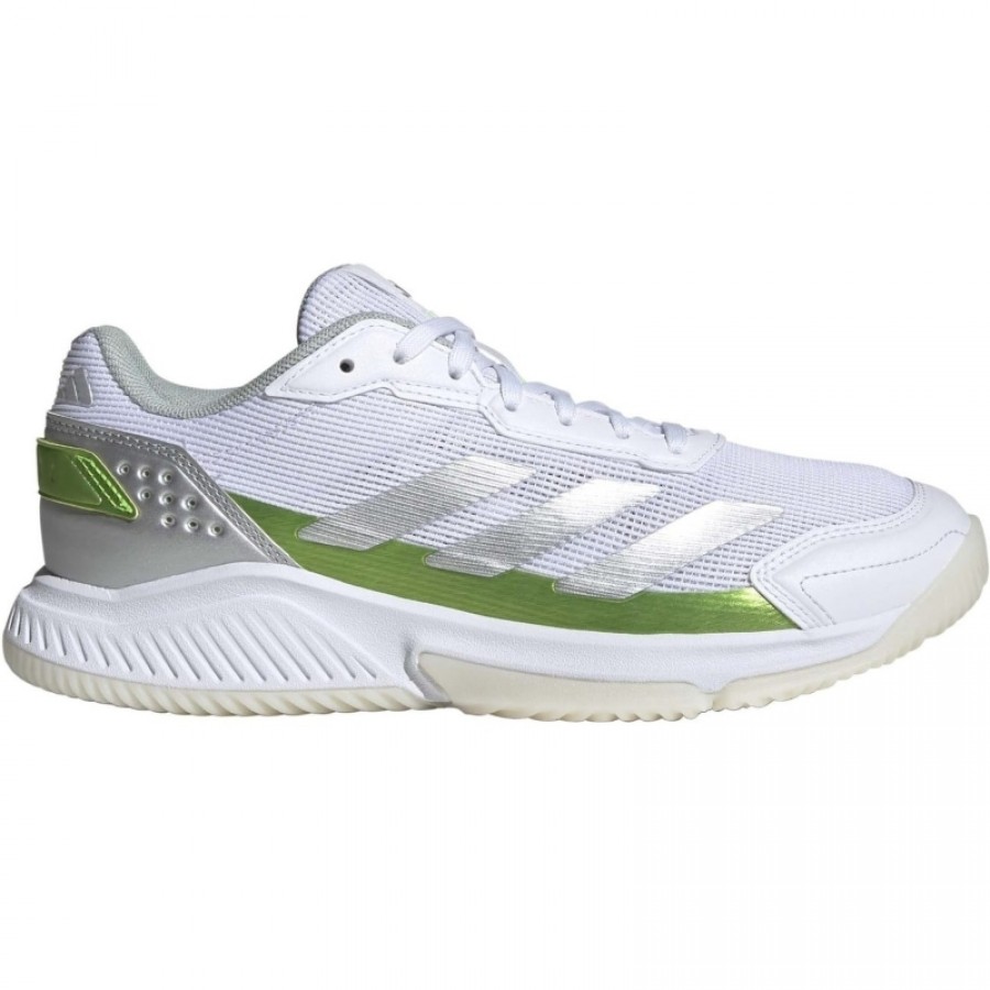 Zapatillas Adidas Courtquick Padel Blanco Plata Verde Mujer  Oferta + Barato