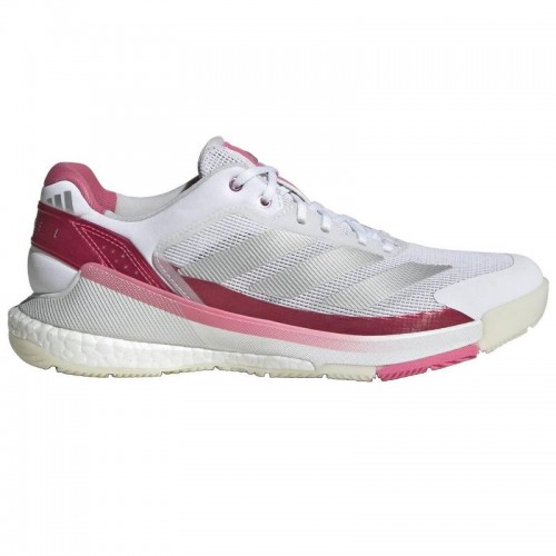 Adidas Crazyquick Boost Padel Bianco Argento Rosa Sneakers Donna Adidas Crazyquick Boost Padel Bianco Argento Rosa Sneakers Donna
