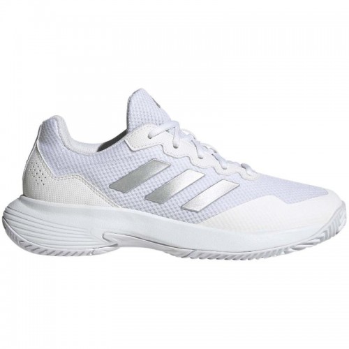 Adidas GameCourt 2 Sneakers donna in metallo argento bianco Adidas GameCourt 2 Sneakers donna in metallo argento bianco