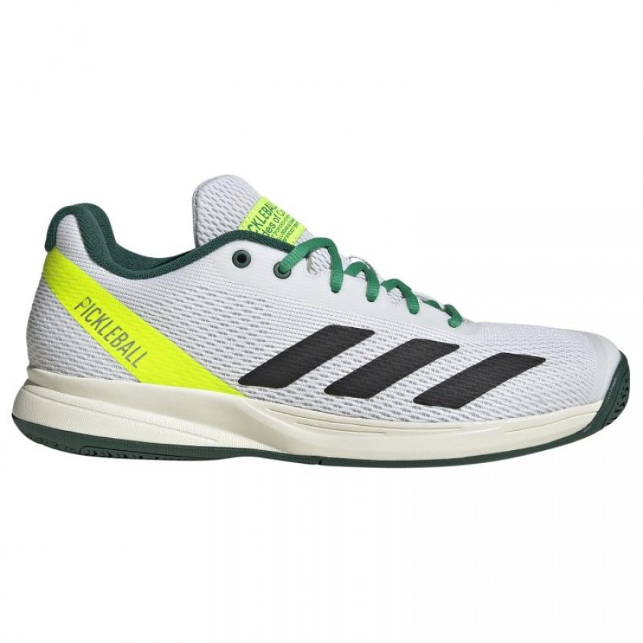 Tênis Adidas Pickleball Courtflash Branco Preto Verde
