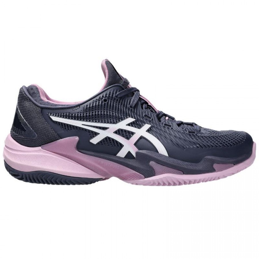 Tênis Asics Court FF 3 Clay Indigo Azul Branco Feminino  Oferta + Barato