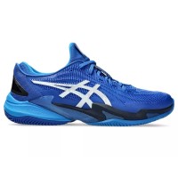 Asics Court FF 3 Novak Clay Blue Black Silver Sneakers  Offer + Cheap