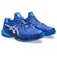 Asics Court FF 3 Novak Clay Blue Black Silver Sneakers  Offer + Cheap