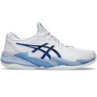 Tênis Asics Court FF 3 Novak Clay Branco Tuna Azul  Oferta + Barato