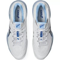 Tênis Asics Court FF 3 Novak Clay Branco Tuna Azul  Oferta + Barato