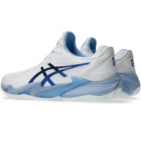 Tênis Asics Court FF 3 Novak Clay Branco Tuna Azul  Oferta + Barato