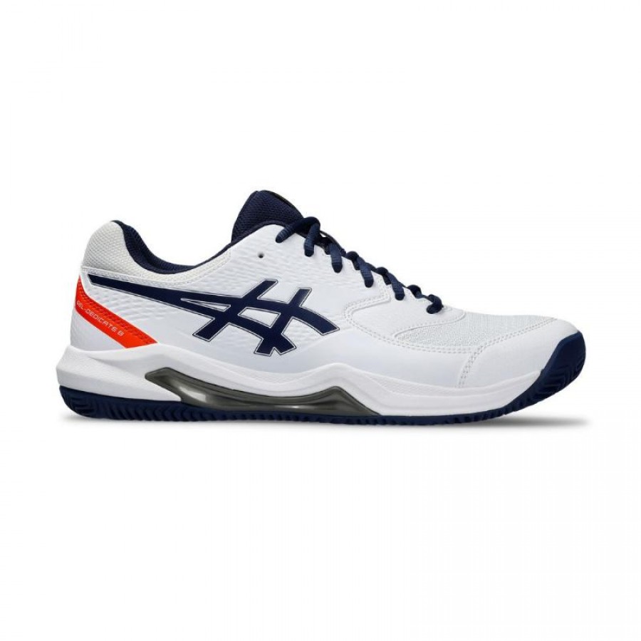 Chaussures Asics Gel Dedicate 8 Clay White Navy