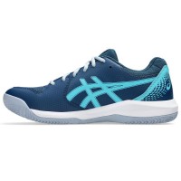 Baskets Asics Gel Dedicate 8 Padel Bleu Mako Gris  Offre - Pas cher