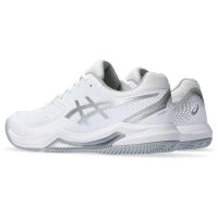 Zapatillas Asics Gel Dedicate 8 Padel Blanco Gris Mujer