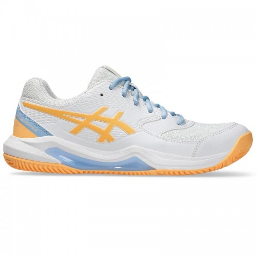 Sneakers Asics Gel Dedicate 8 Padel Bianco Arancione Donna Sneakers Asics Gel Dedicate 8 Padel Bianco Arancione Donna