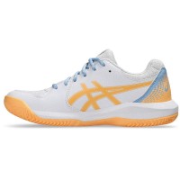 Zapatillas Asics Gel Dedicate 8 Padel Blanco Naranja Mujer  Oferta + Barato