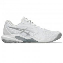 Zapatillas de Padel Asics Gel Dedicate 9 Padel Blanco Gris Mujer