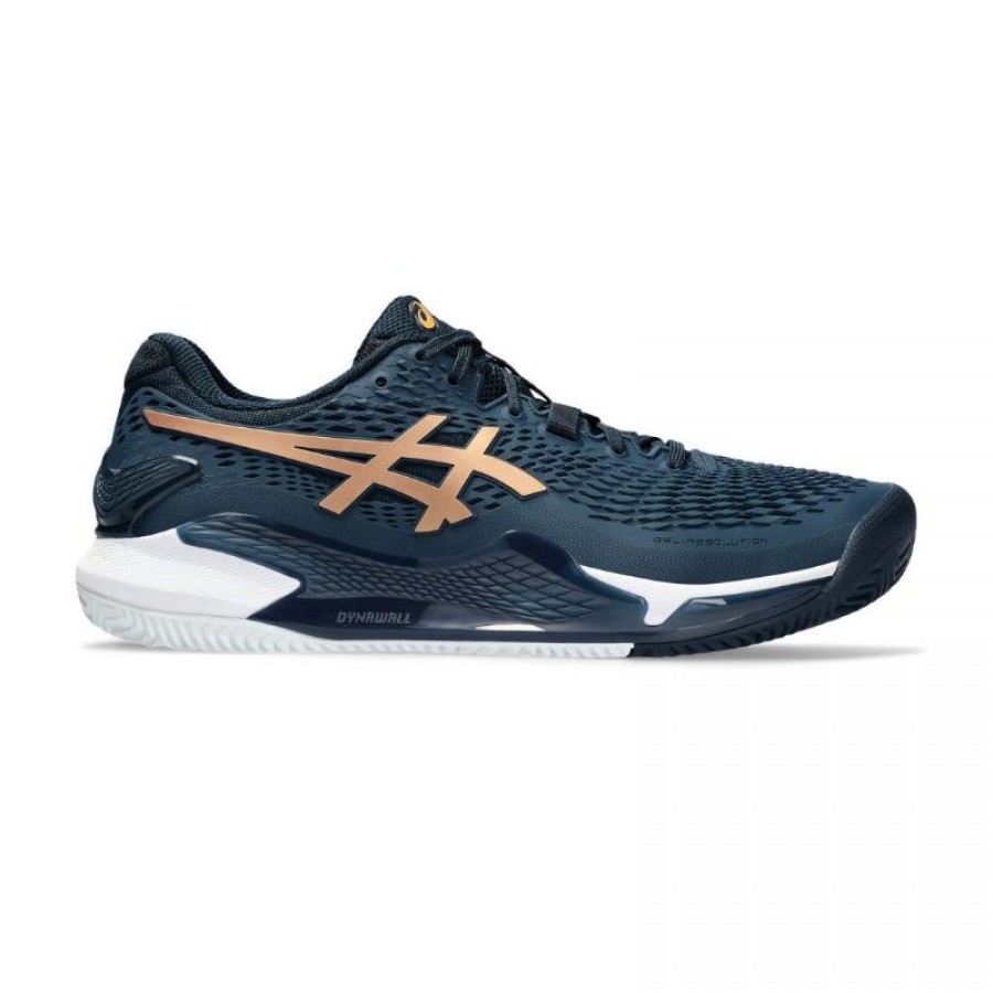 Asics Gel Resolution 9 Clay French Blue Gold Shoes