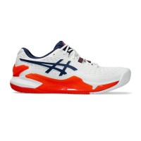 Asics Gel Resolution 9 Clay White Navy Shoes