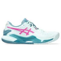 Chaussures Femme Asics Gel Resolution 9 Padel Mint Pink Fluor