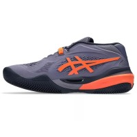 Tênis Asics Gel Resolution X Clay Cinza Roxo Laranja  Oferta + Barato