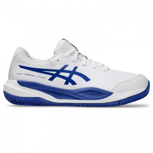 Asics Gel Resolution X Clay GS Bianco Blu Cobalto Junior Sneakers Asics Gel Resolution X Clay GS Bianco Blu Cobalto Junior Sneakers