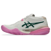 Asics Gel Resolution X Padel Beige Green Women''s Sneakers
