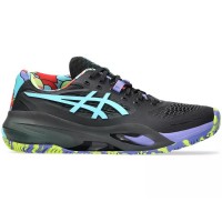 Asics Gel Resolution X Padel Black Blue Aqua Sneakers  Offer + Cheap