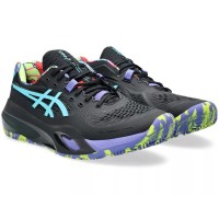 Asics Gel Resolution X Padel Black Blue Aqua Sneakers  Offer + Cheap