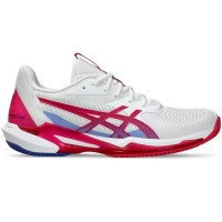 Tênis Asics Solution Speed FF 3 Clay Branco Rosa Brilhante Feminino  Oferta + Barato