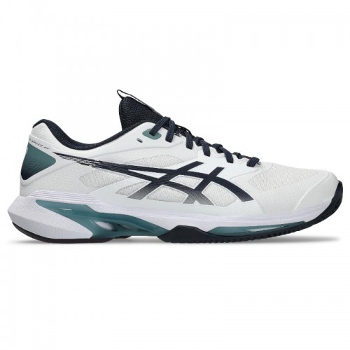 Zapatillas de Padel Asics Solution Speed FF 4 Clay Blanco Azul Oscuro
