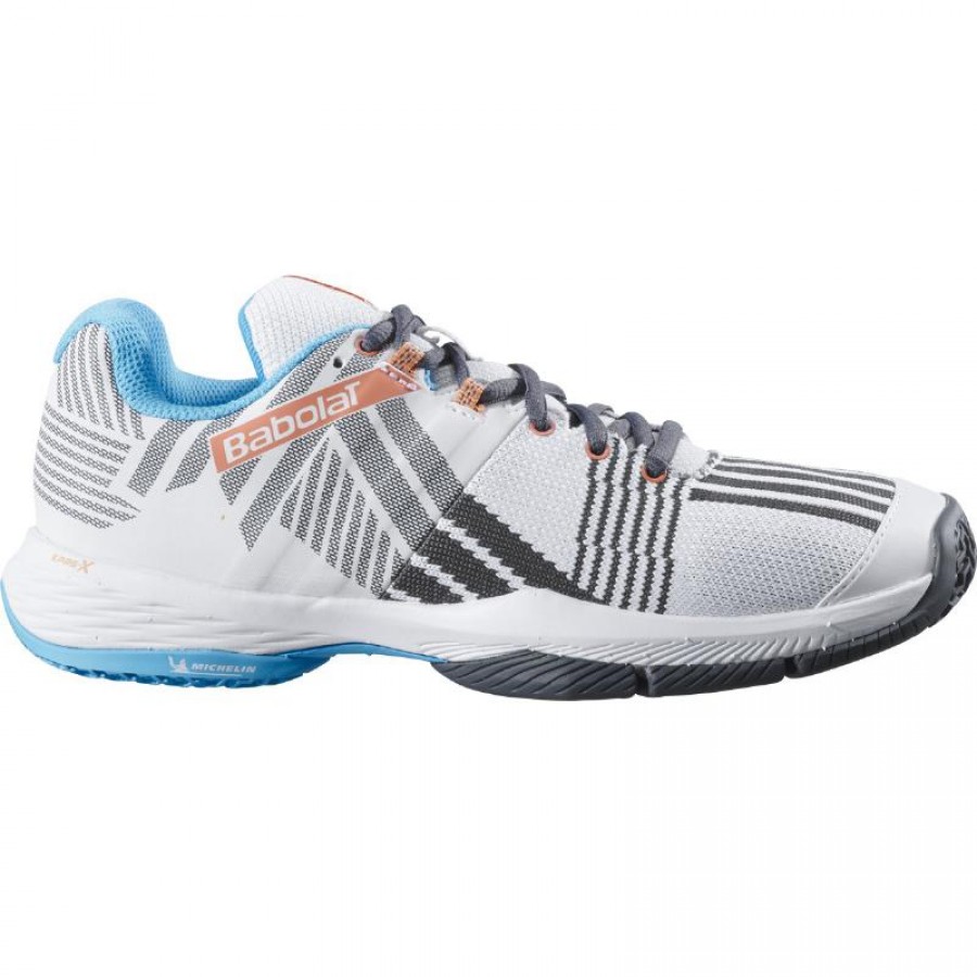 Babolat Sensa White Turquoise Women  s Sneakers