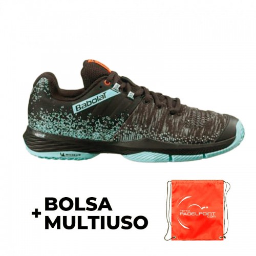 Babolat Sensa Black Turquoise Women Shoes Babolat Sensa Black Turquoise Women Shoes