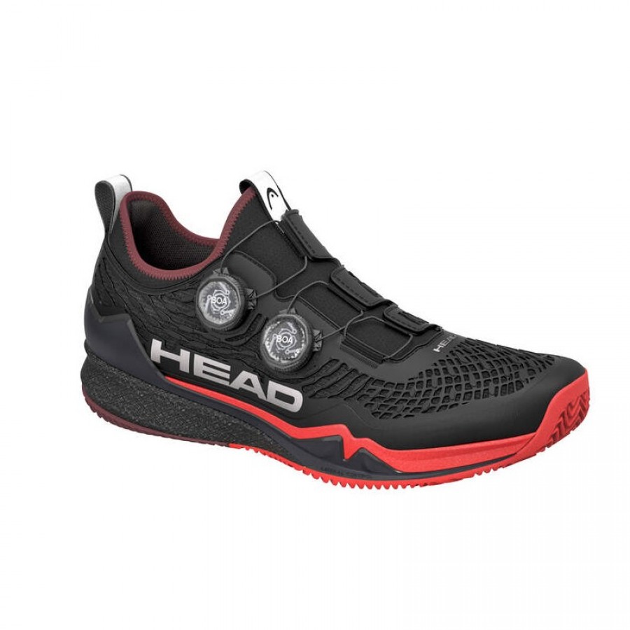 Head Endure Pro BOA Clay Black Red Sneakers