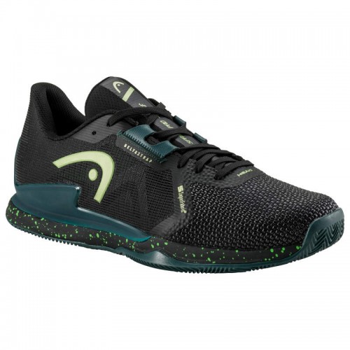 Head Sprint Pro 3.5 SF Nero Foresta Verde Terra Battuta Scarpe Head Sprint Pro 3.5 SF Nero Foresta Verde Terra Battuta Scarpe