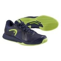 Head Sprint Team 4.0 Clay Navy Blue Lime Sneakers  Offer + Cheap