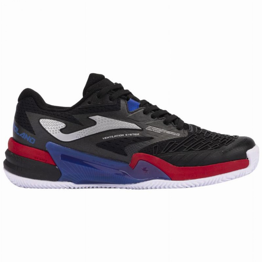 Joma Roland 2401 Noir Rouge Baskets  Offre - Pas cher