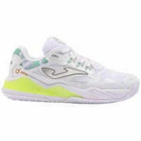 Joma Spin 2402 Blanc Vert Baskets Femme  Offre - Pas cher