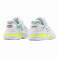 Joma Spin 2402 Blanc Vert Baskets Femme  Offre - Pas cher