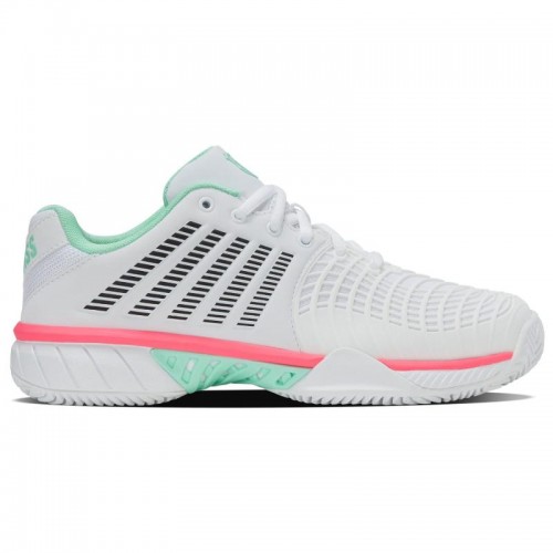Kswiss Express Light 3 HB Clay Bianco Menta Rosa Sneakers Donna Kswiss Express Light 3 HB Clay Bianco Menta Rosa Sneakers Donna