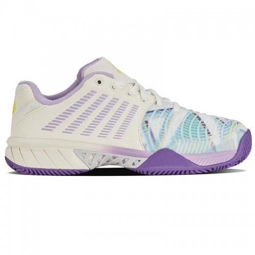 Kswiss Express Light 3 HB Padel Bianco Viola Sneakers Donna Kswiss Express Light 3 HB Padel Bianco Viola Sneakers Donna