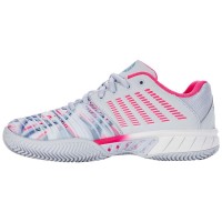 Zapatillas Kswiss Express Light 3 HB Padel Gris Blanco Rosa Neon Mujer  Oferta + Barato