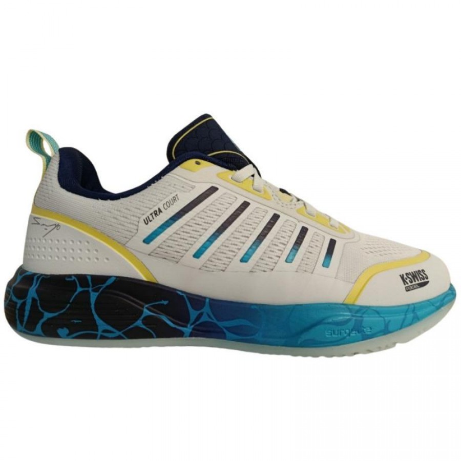 Kswiss Sanyo Ultra Court Padel Bianco Blu Sneakers  Offerta + Economico