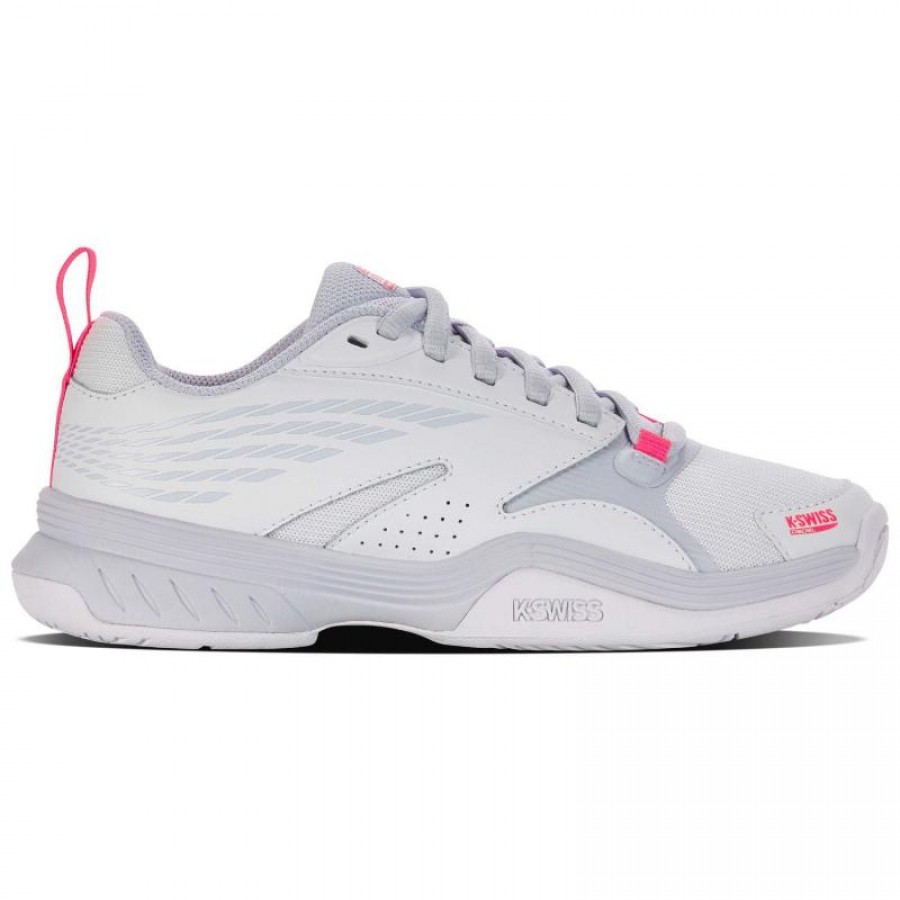 Chaussures Femme Kswiss Speedex Padel White Neon Pink  Offre - Pas cher