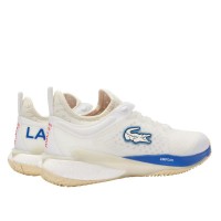 Chaussures Lacoste AG-LT23 Lite Terre Battue 124 Blanc Bleu  Offre - Pas cher